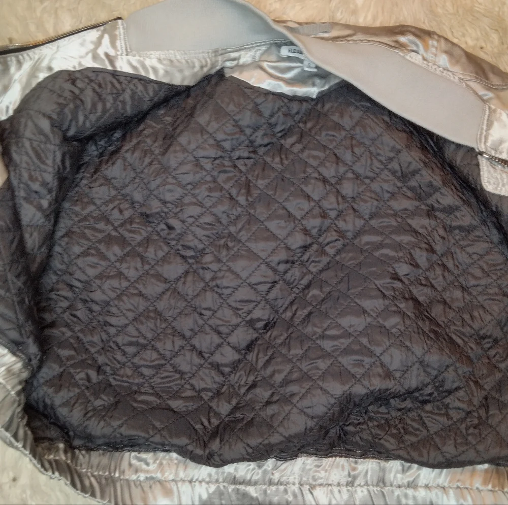 Elizabeth & James Royan Bomber Jacket Metallic Size S